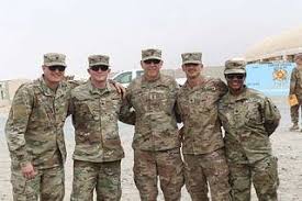 Spc. Isaac Rand, Spc. Shelby Quick, Command Sgt. Maj.