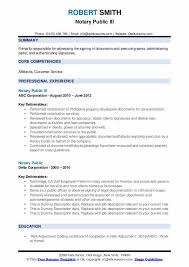 Where can i get a notary done for free. Notary Public Resume Samples Qwikresume