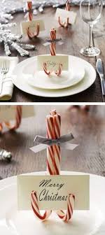 Diy Christmas Place Card Holders Made From Candy Canes Xmas Party Holiday Table Design Inspiration Christmas Party Christmas Deco Christmas Diy