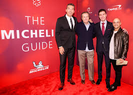 Shaun Velez, Eddy Leroux, Daniel Boulud, Sebastien Silvestri, Karim  Guedouar at MICHELIN Guide Ceremony NY/DC/CHI 2023