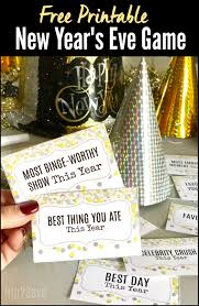 Get Your Friends And Family Thinking About Their Favorite Moments Of The Year With This Free Printable New Year S Ev New Years Eve Games Eve Game New Years Eve