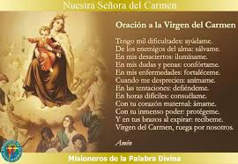 Tiempo Ordinario Sabado De La Semana Xv 16 De Julio Historia De La Devocion A Nuestra Senora Del Oracion A La Virgen Oraciones Oraciones Religiosas