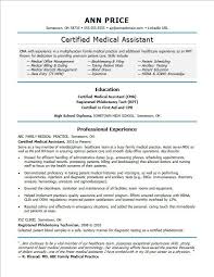 Medical Assistant Resume Sample Monster Com