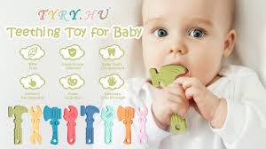 Silicone Baby Teething Toys 8 PC Baby Teething Toys Set For 0-12 Months