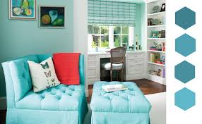 أفكار ألوان دهانات حوائط باللون الفيروزى ديكورموز