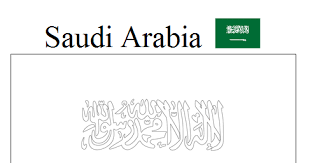 All world countries flag coloring pictures. Geography Blog Saudi Arabia Flag Coloring Page
