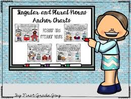 singular and plural noun anchor charts posters for regular and irregular nouns