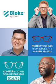 Blokz Blue Blocker Lenses From Zenni Zenni Computer Glasses Light Blue