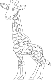 Surtout quand je dessine quelque chose pour la première fois ! Coloriage Une Girafe Facile A Colorier Dessin Gratuit A Imprimer