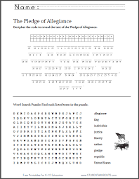 Pledge Of Allegiance Puzzle Worksheet Great For Flag Day June 14 Free And Easy To Print Pledge Of Allegiance Pledge Social Studies Elementary
