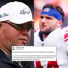 Dom DiSandro Surprises Giants Rookie with Pizza and Cheesesteaks