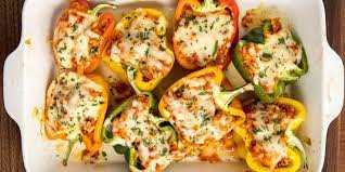 Chicken Parm Stuffed Peppers Recipe Stuffed Peppers Easy Healthy Recipes Easy Meals