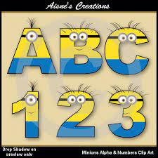 Label gallery get some ideas to make labels for bottles jars packages products boxes or classroom activities for free. Minions Alphabet Letters Numbers Clip Art Graphics Etsy Lettering Alphabet Letters And Numbers Minion Theme
