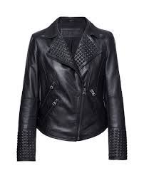 Leather Jacket With Covered Studs Blazers Woman Zara United States Zara Leather Jacket Leather Jacket Leather Blazer Women