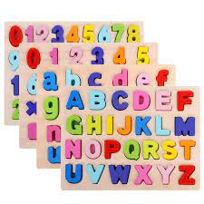 It includes 52 letters for spelling, puzzling and stenciling fun. Wooden Uppercase Lower Case Alphabet Puzzle Language Educational Early Learning Toys For Children Alphabet Board Yh0464h Puzzles Aliexpress