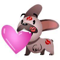 Facebook Love Sticker Buscar Con Google Love Stickers Facebook Dog Emoticon