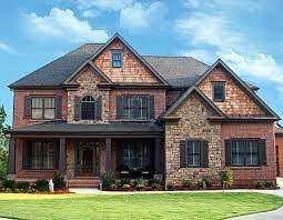 New home, small two story brick house on white background. Plan 15720ge House Plan With Study Option And 2 Story Great Room Victorian House Plans Shingle House Plans Craftsman Style House Plans