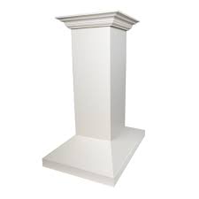 A range hood or kitchen hood is a device containing a blower that hangs above the stove or induction cooktop in the kitchen. Zline Convertible Vent Wooden Island Mount Range Hood In Cottage White Kbitt