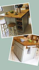 Handmade To Order Bespoke Pine Freestanding Kitchen Island Breakfast Bar Freestanding Kitchen Island Kitchen Kitchen Island
