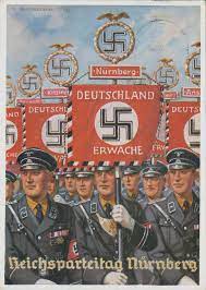 Er wurde geschaffen, um die nutzung nationalsozialistischer kennzeichen in der. File Reichsparteitag Nurnberg Ansichtskarte 1937 Nsdap Propaganda Richard Borrmeister Verlag Photo Hoffmann Munchen 37 7 Schutzstaffel Ss Deutschland Erwache Fahne Burg Nazi Rally Nuremberg Castle Postcard No Known Copyright Restrictions Jpg