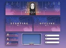 Kaonashi Spirited Away Twitch Design Overlay Twitch Streaming Setup Twitch Overlays Cute
