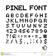 Minecraft font minecraft pixel art online fonts melty bead patterns pixel art templates typography alphabet drawing journal cool fonts terraria. Pixel Font Isolated Vector Letters Alphabet Illustration 47684485 Pixel Font Pixel Letters Pixel Art