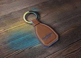 Free Leather Keychain Mockup Psd Leather Keychain Keychain Embossed Text