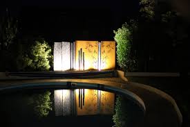 Sichtschutz In Cortenstahl Am Pool Gartengestaltung Cortenstahl Sichtschutz