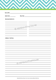 Editable Printable Chevron Recipe Template Recipe Card Etsy Recipe Cards Template Recipe Template For Word Printable Recipe Sheets
