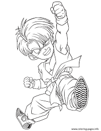 Dragon ball coloring pages trunks. Dragon Ball Z Kid Trunks Coloring Page Coloring Pages Printable