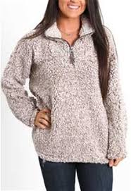 Warmest Embrace Grey Sherpa Pullover The Lace Anchor