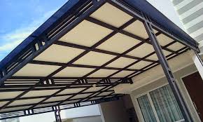 Carport/garasi, taman, kolam renang, lantai kaca, void, skylight, teras, ruko, apartmen. 23 Model Kanopi Kaca Minimalis Paling Modern Dan Nyaman