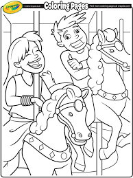 Carriage harness racing coloring page. Carousel Horses Coloring Page Crayola Com