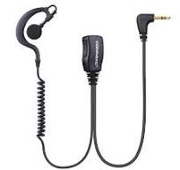 2-Pack Walkie Talkie Earpiece with Mic, 2.5mm 1-Pin G-Shape Walkie Talkie  Headset with PTT, ONLY Compatible with Motorola Talkabout Two-Way Radios