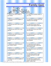 Free Downloadable Family Worksheets Quiz Family Worksheet Free Esl Printable Worksheets Made By Family Worksheet Family Quiz Questions Family Quiz