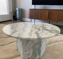 Mesa de centro de mármol ónix, mesa de centro de mármol ónix verde, mesa  auxiliar, mesa de sala de estar de mármol con soporte de mármol, mesa de ...