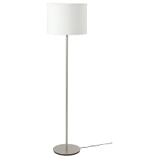 Ringsta Skaftet Floor Lamp With Led Bulb White Nickel Plated Ikea