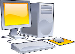 See desktop computer front view stock video clips. File Desktop Computer Clipart Yellow Theme Svg Wikimedia Commons