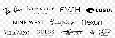 We've customized sunglasses for promotional giveaways, wedding favors, and fashion brands looking to start their own eyewear collection. Kate Spade White Logo Png All Glasses Brands Logo Clipart 3859003 Pikpng