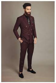 Mens Black And Burgundy Suits Oxblood Suit For Men Perfect Evening Wear Paired With Black Suede Loafers Wedding Suits Men Designer Suits For Men Mens Fashion Suits