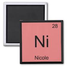 Nicole Name Chemistry Element Periodic Table Fridge Magnets Names Nicole Beautiful Lettering