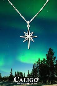 North Star Pendant Necklace 14k Gold With Diamond Star Jewelry Star Jewelry Star Pendant Necklace North Star Necklace