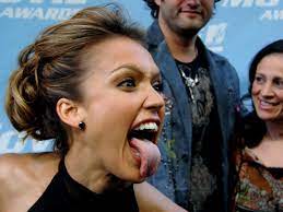 Jessica alba tongue