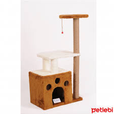 Cat Hause Tirmalama Kedi Evi 97x55x40cm Kahverengi S2 Satin Al Petlebi