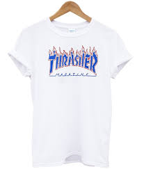 Thrasher Blue Fire T Shirt The thrasher magazine is sometimes referred to as skate culture bible. thrasher blue fire t shirt