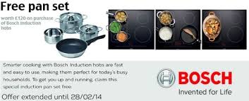 High quality saucepan set suitable for induction hobs. Bosch Induction Hobs Promotion Free Pan Set Dalzell S Blog