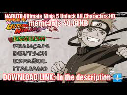 Gamehacking.org is a community of video game hackers, and a place for codes, guides, tests, and more. Naruto Ultimate Ninja 5 Unlock All Characters Hd Youtube