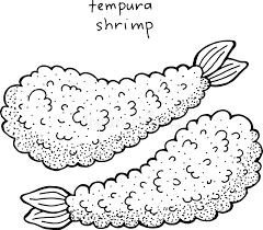 On each of the following pages, you will find an image of one famous work of art. Tempura Shrimp Japanese Food Ink Illustration Graphic Black And White Artwork Coloring Page For Adults Vector Illustration Stock Vector Illustration Of Gourmet Adults 152412177