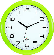 Produk yang sudah ada di foto atau gambar agar barang yang anda beli memang cocok sesuai seperti. Amazon Com Alba Silent Wall Clock Precise Quartz Mechanism Easy To Read 12 Inch Green Hornew V Home Kitchen