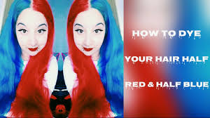 If you're looking for a hair color that's a cross between violet and red, this deep purple hue with red undertones may be up your alley. Part 2 How To Dye Your Hair Half Red And Half Blue Using La Riche Directions Youtube
